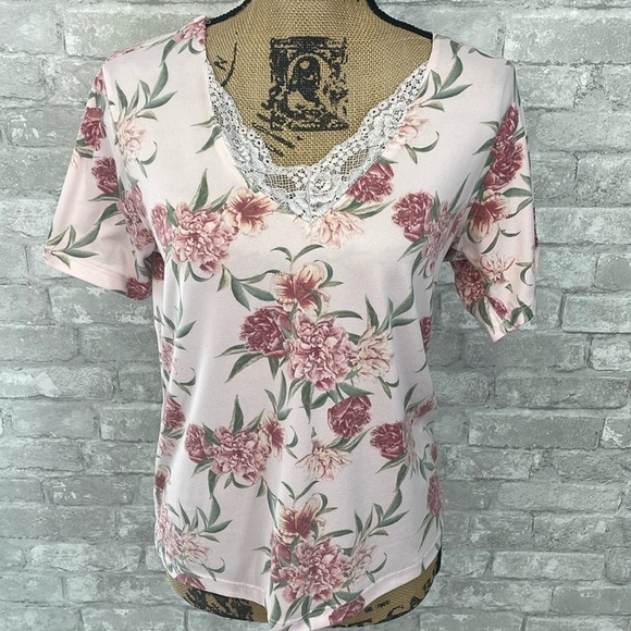 Flora Nikrooz Other - Flora Pink Floral PJ Top